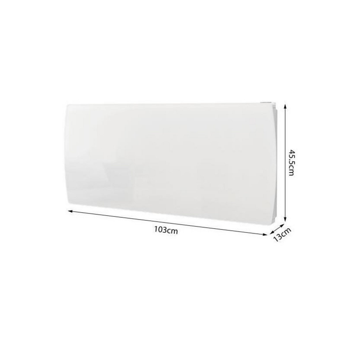 OCEANIC Radiateur électrique fixe a inertie seche céramique 2000W OCEANIC Rubis - Façade verre - Blanc - NF