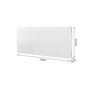 Voir la diapositive 4 : OCEANIC Radiateur électrique fixe a inertie seche céramique 2000W OCEANIC Rubis - Façade verre - Blanc - NF