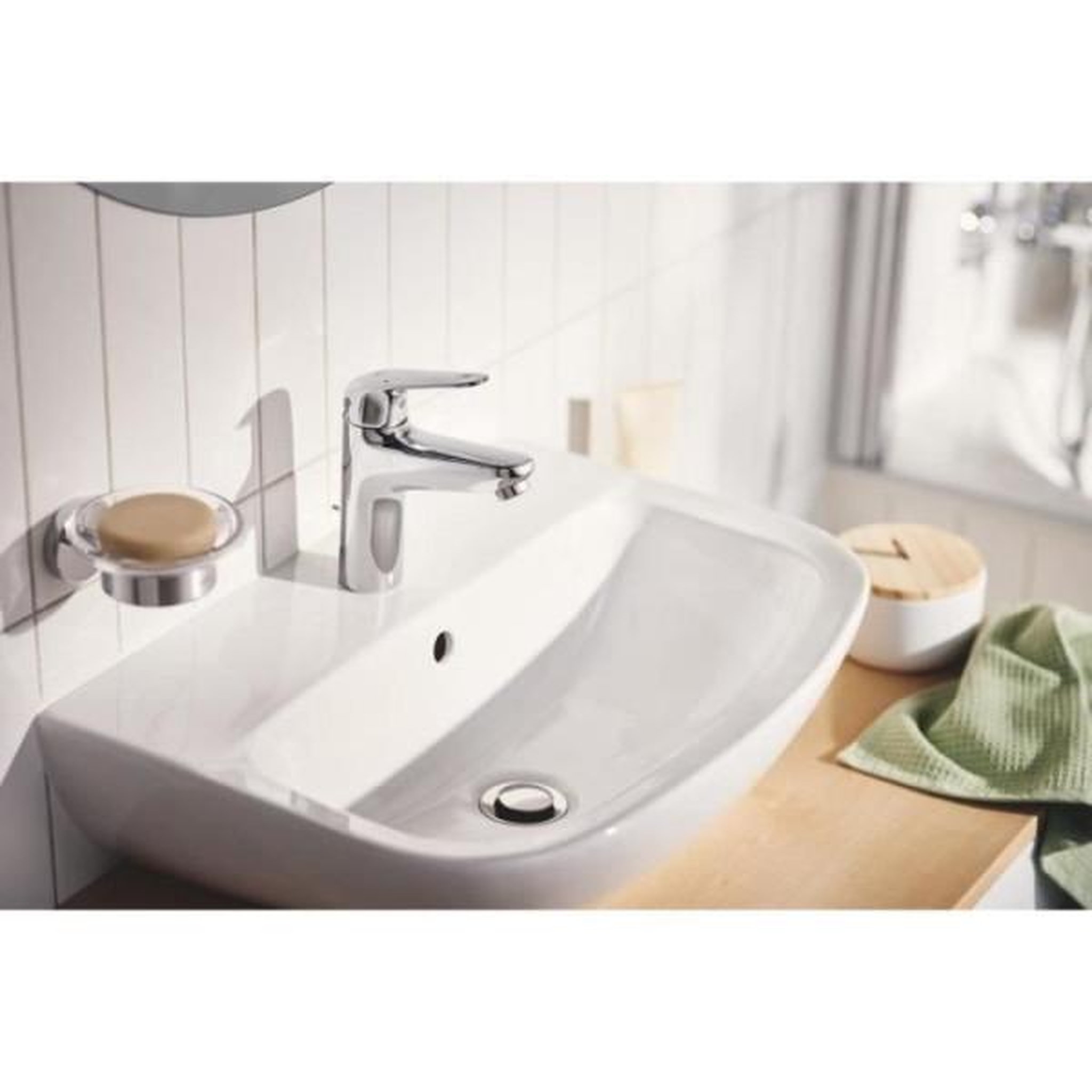 Voir la diapositive 2 : Grohe Mitigeur monocommande lavabo - grohe swift - 24316001 - chromé - taille s - economie d'eau