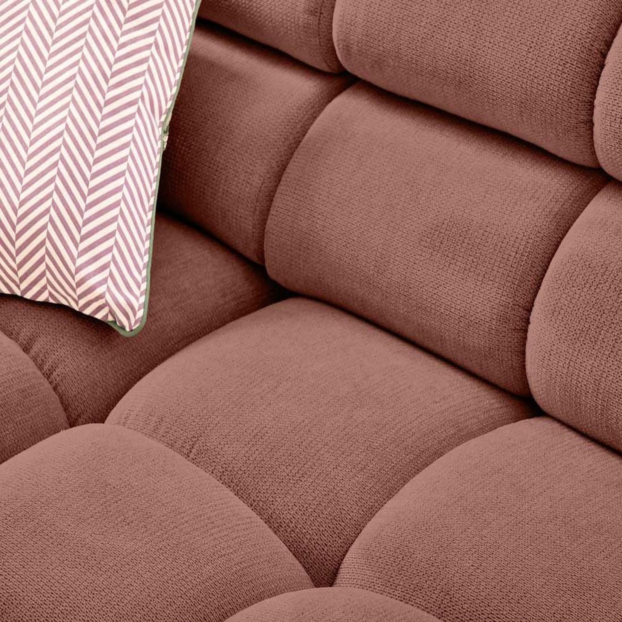 Voir la diapositive 2 : LISA DESIGN Matera - canapé d'angle droit 4 places avec têtières réglables en tissu texturé