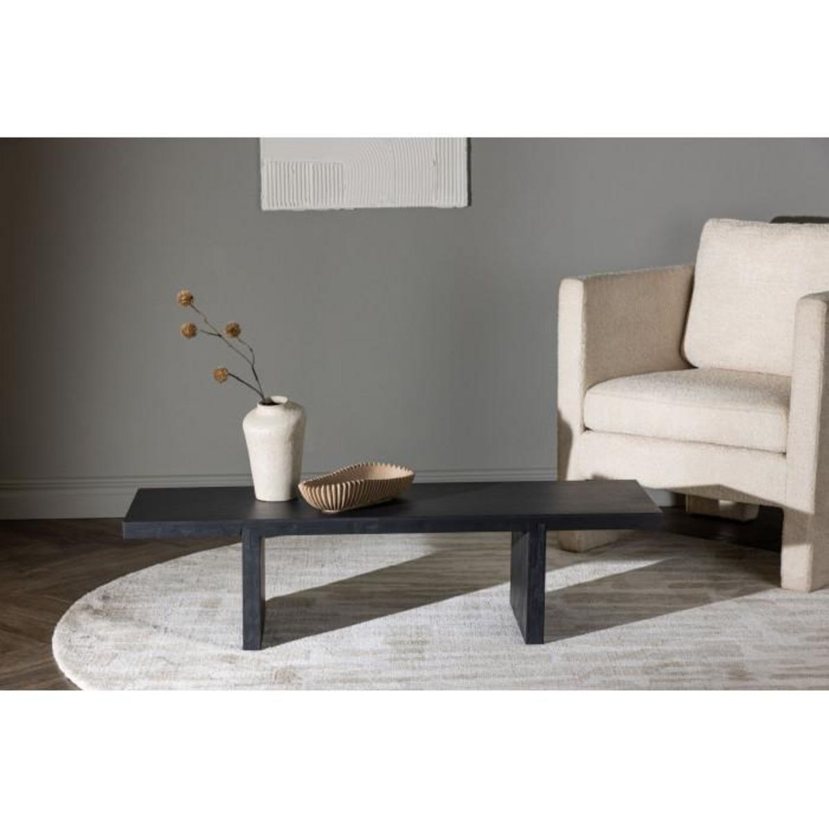 Paris Prix Table Basse en Bois  Yakunik  120cm Noir