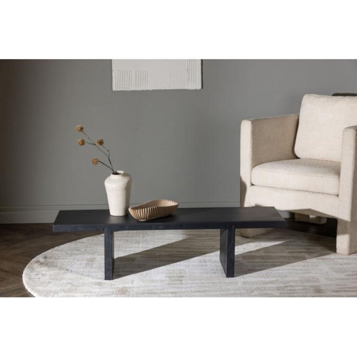 Paris Prix Table Basse en Bois  Yakunik  120cm Noir