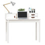 Voir la diapositive 4 : VIDAXL Bureau Blanc 110x50x93 cm Bois massif de pin