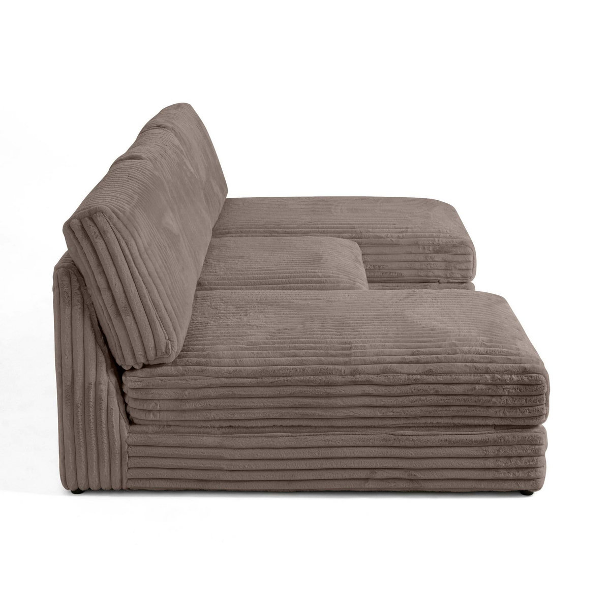 LISA DESIGN Jasper - canapé panoramique modulable - en fausse fourrure côtelée