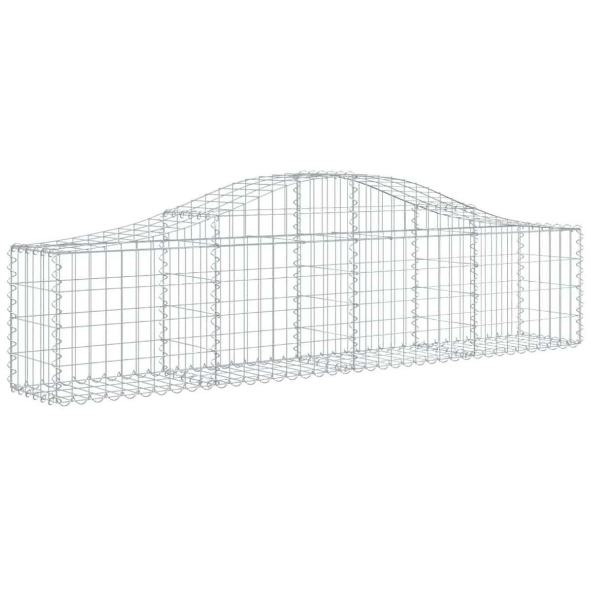 VIDAXL Paniers a gabions arques 12 pcs 200x30x40/60 cm Fer galvanise