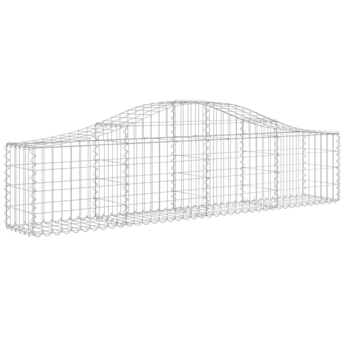 VIDAXL Paniers a gabions arques 12 pcs 200x30x40/60 cm Fer galvanise