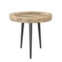 Voir la diapositive 2 : Rendez vous déco Table d'appoint ronde en bois de manguier foncé D40 cm - Palak
