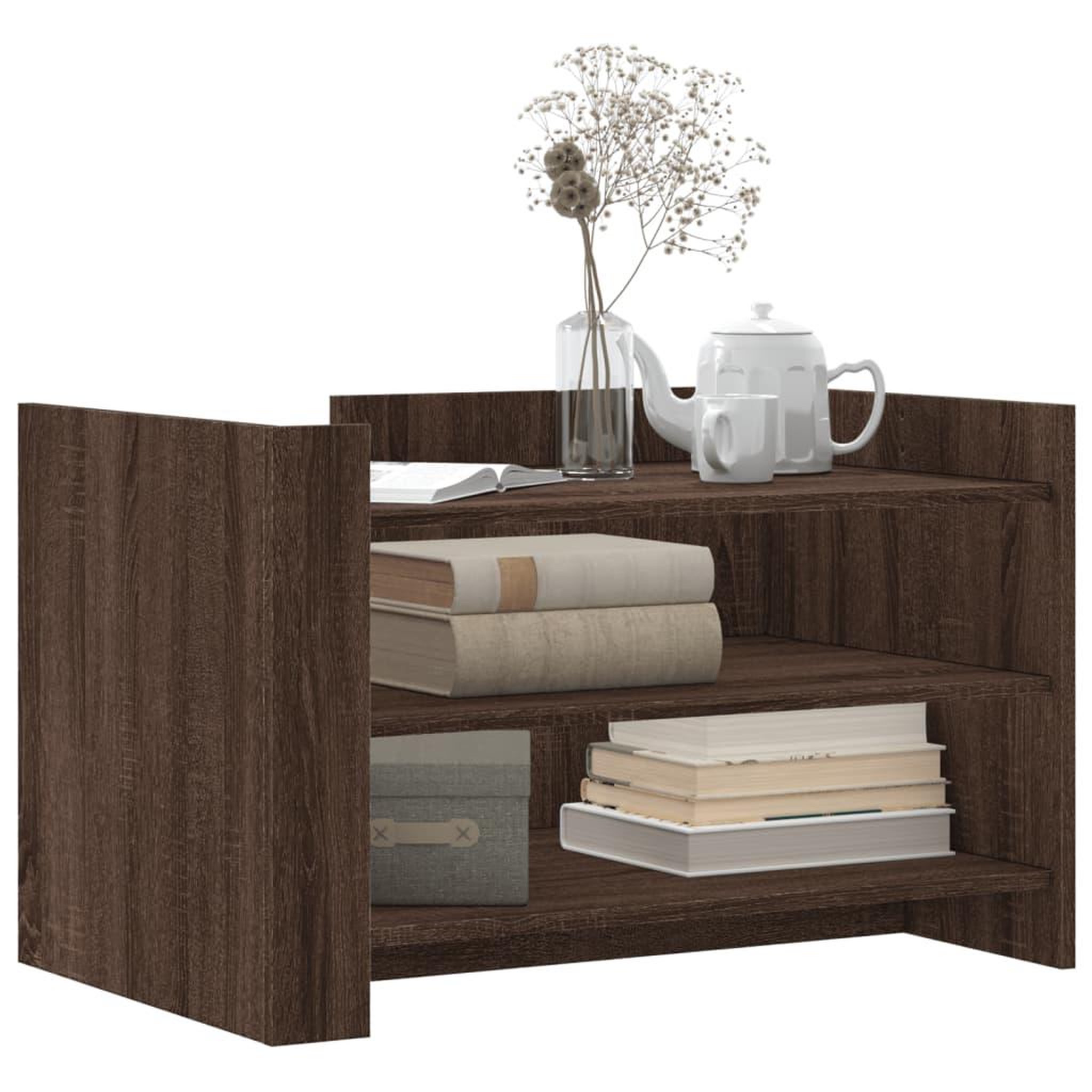 Voir la diapositive 3 : VIDAXL Table basse chene marron 80x50x50 cm Bois d'ingenierie