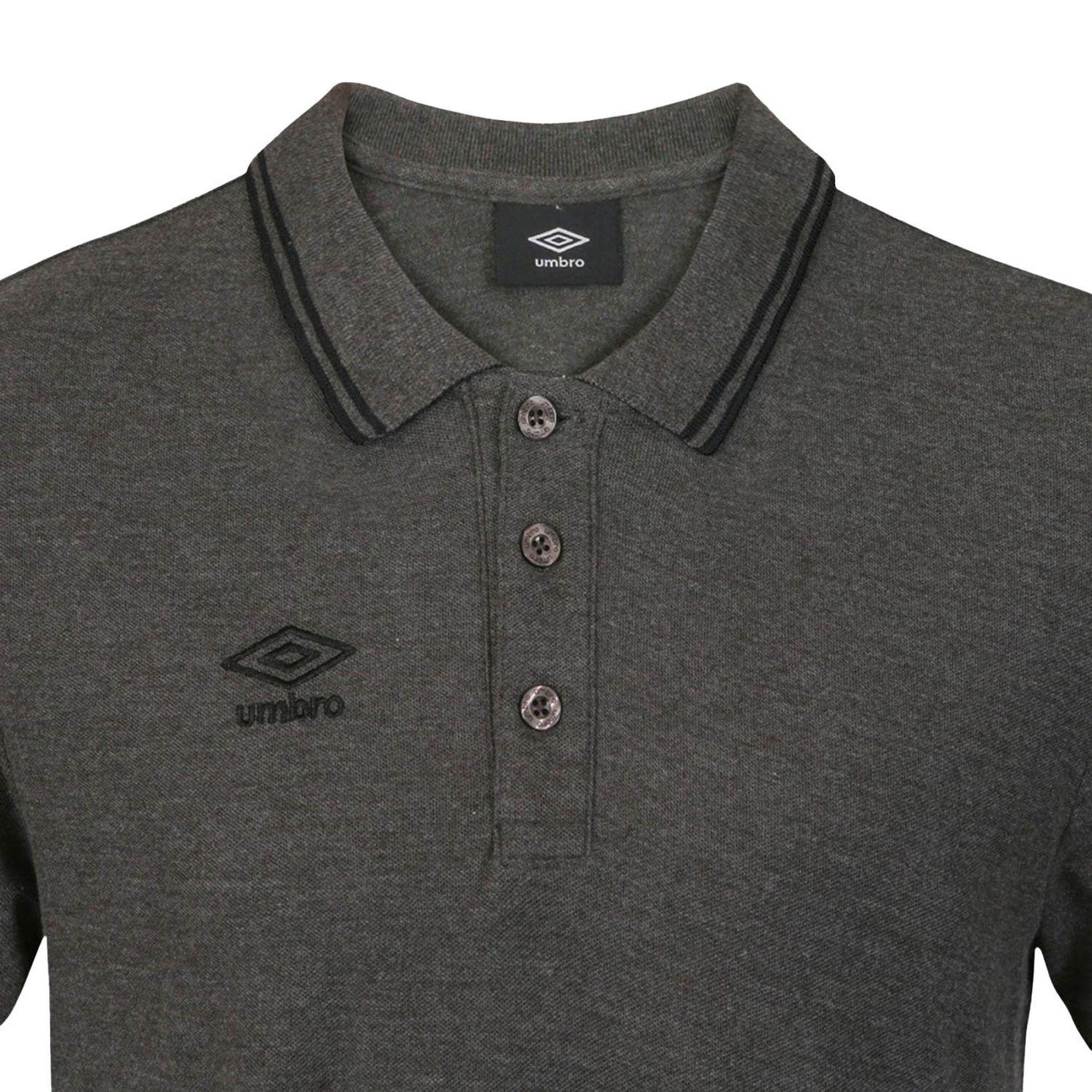 Voir la diapositive 2 : UMBRO Polo homme bicolore en coton pique avec logo brodé 806451