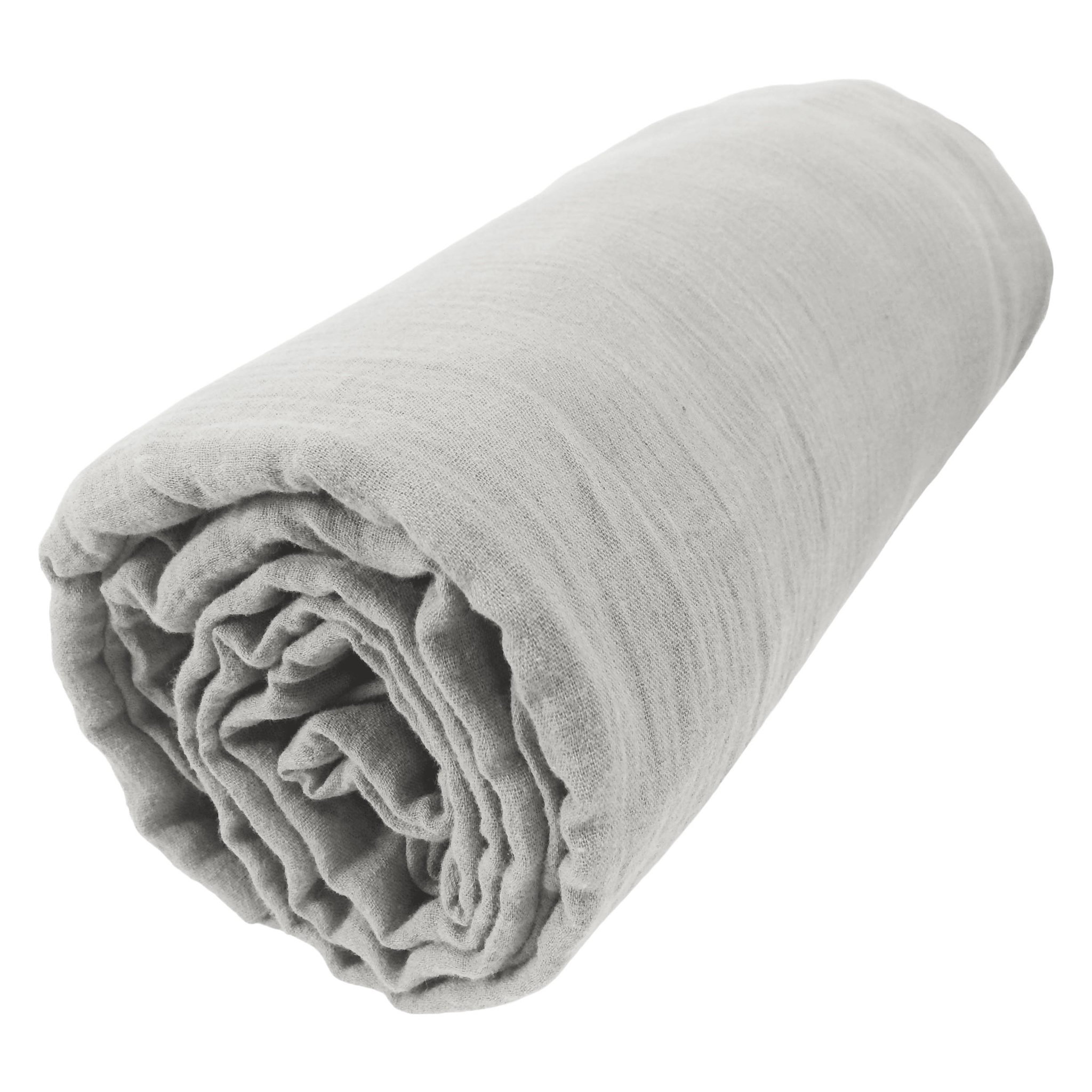 Voir la diapositive 1 : Eden Drap housse double gaze de coton gaïa