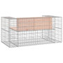 Voir la diapositive 5 : VIDAXL Banc jardin design gabion 143x71x65,5 cm bois massif de douglas