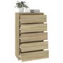 Voir la diapositive 5 : VIDAXL Commode Chene sonoma 60x36x103 cm Bois d'ingenierie