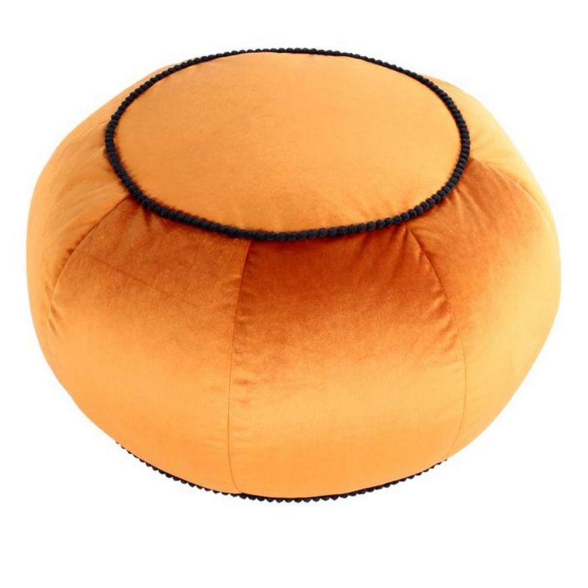 Paris Prix Pouf Rond en Velours  Taj Mahal  65cm Bronze