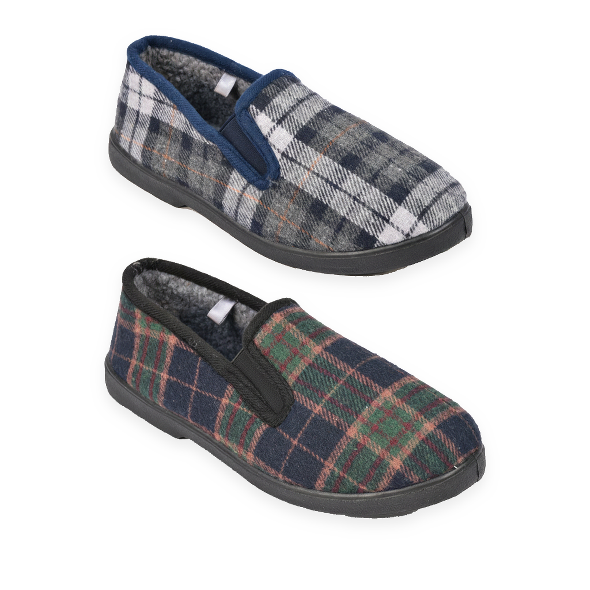 Voir la diapositive 1 : OZABI Ozabi pantoufles charentaises homme pack de 2 paires semelle antidérapante