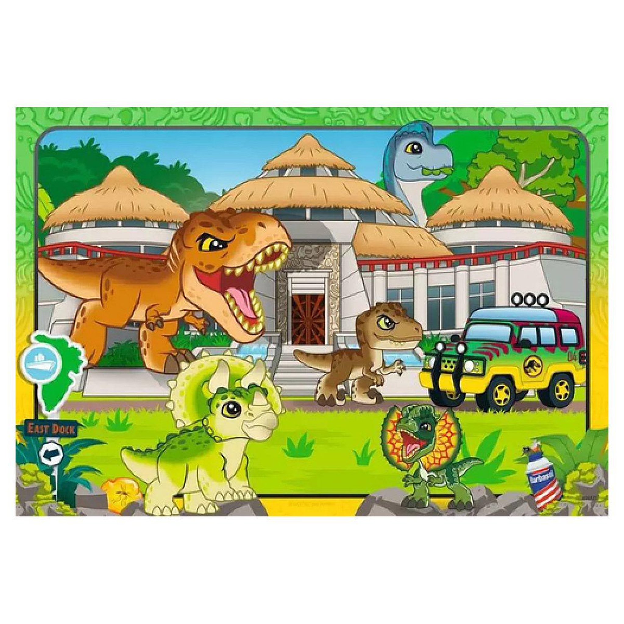 Voir la diapositive 2 : RAVENSBURGER Puzzle 2x24p vivre en terre sauvage  jurassic world explorers