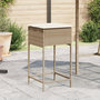 Voir la diapositive 1 : VIDAXL Tabourets de bar jardin avec coussins lot de 2 beige poly rotin