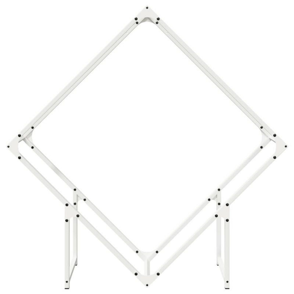 VIDAXL Portant de bois chauffage blanc 100x25x100 cm