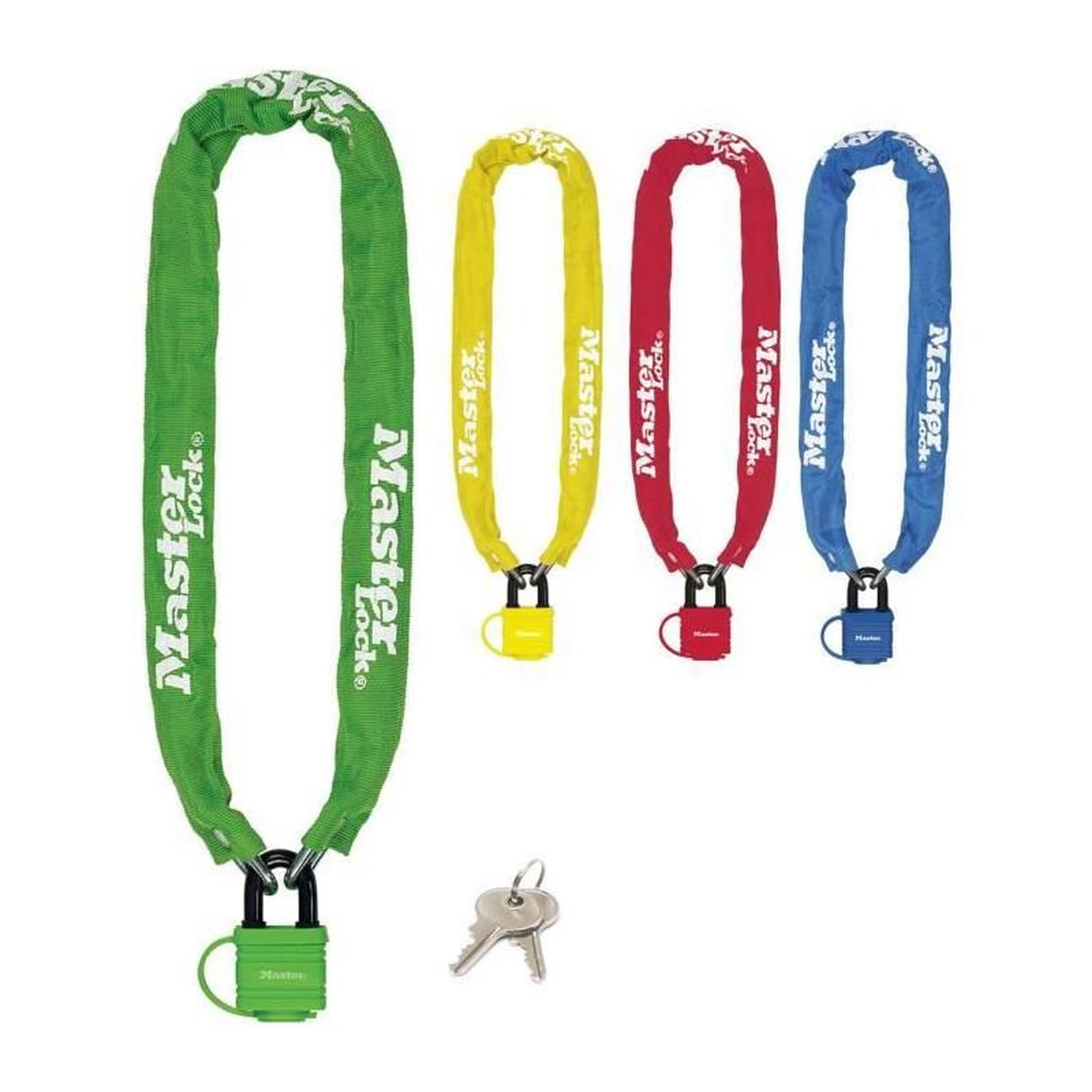Master lock MASTER LOCK Chaîne Antivol Vélo avec Cadenas a Clé - Idéal pour les Vélos, Vélos Electriques, VTT et autres