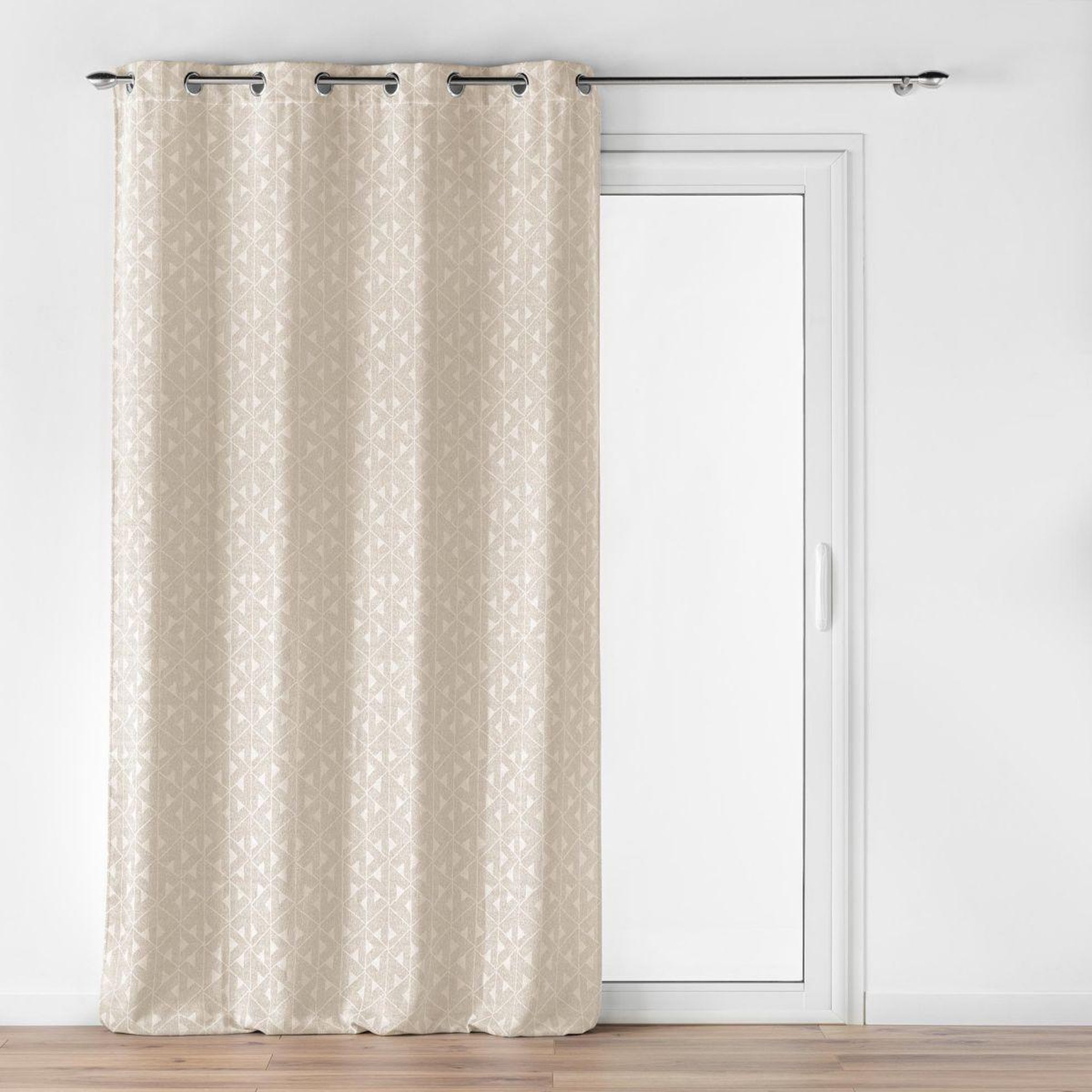 Douceur d'Intérieur Rideau à œillets jacquard  gallena  140x260cm naturel