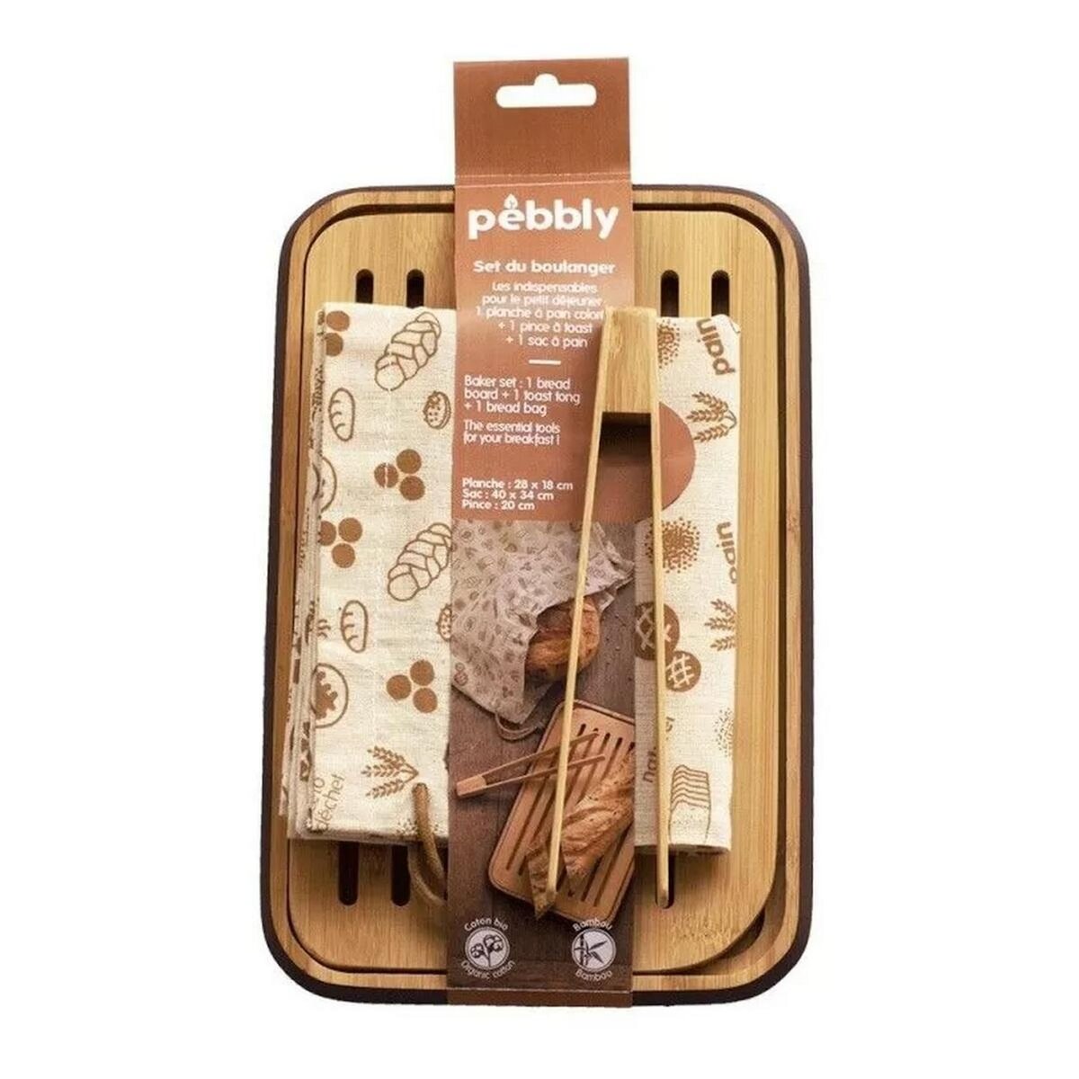 PEBBLY Set planche à pain - NBA185