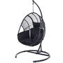 Voir la diapositive 3 : GARDENSTAR Fauteuil &OElig;uf suspendu acier noir QUITO