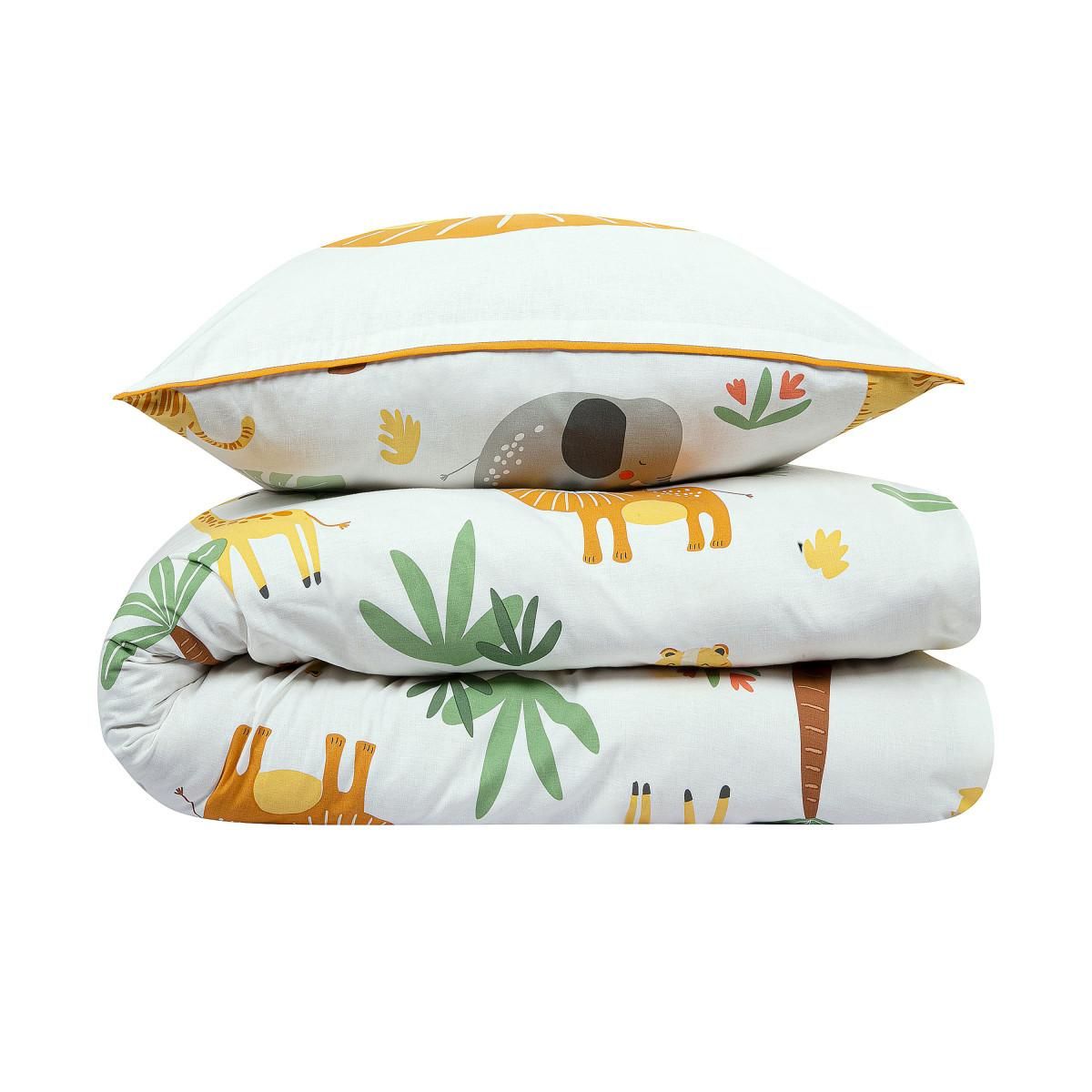 FUTURE HOME Parure de lit enfant lion réversible 140x200cm