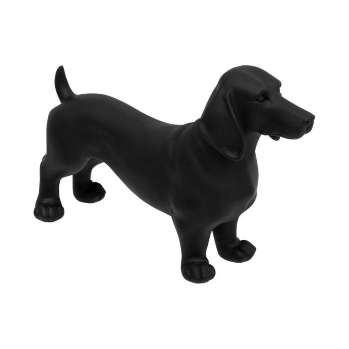 ATMOSPHERA Statuette en Résine Chien  Basset  40cm Noir