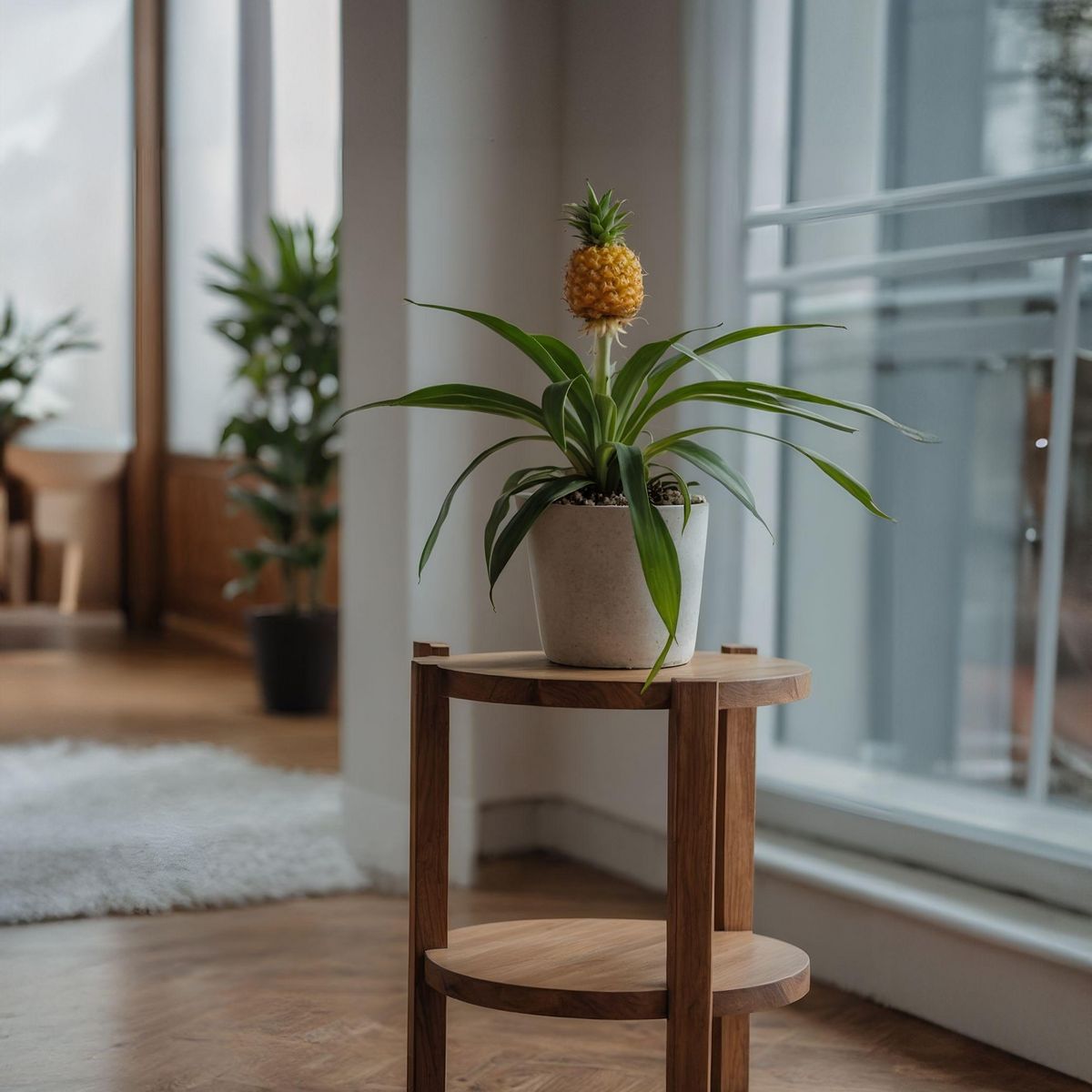 PLANT IN A BOX Ananas d'ornement - Ananas comosus 'Mi Amigo' - Hauteur 35-45cm - ⌀12cm