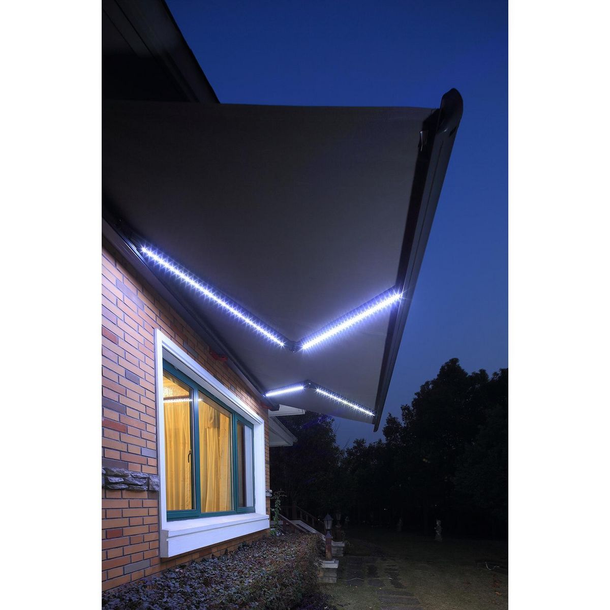 CONCEPT USINE Store banne LED motorisé 4 x 3 m gris CETO