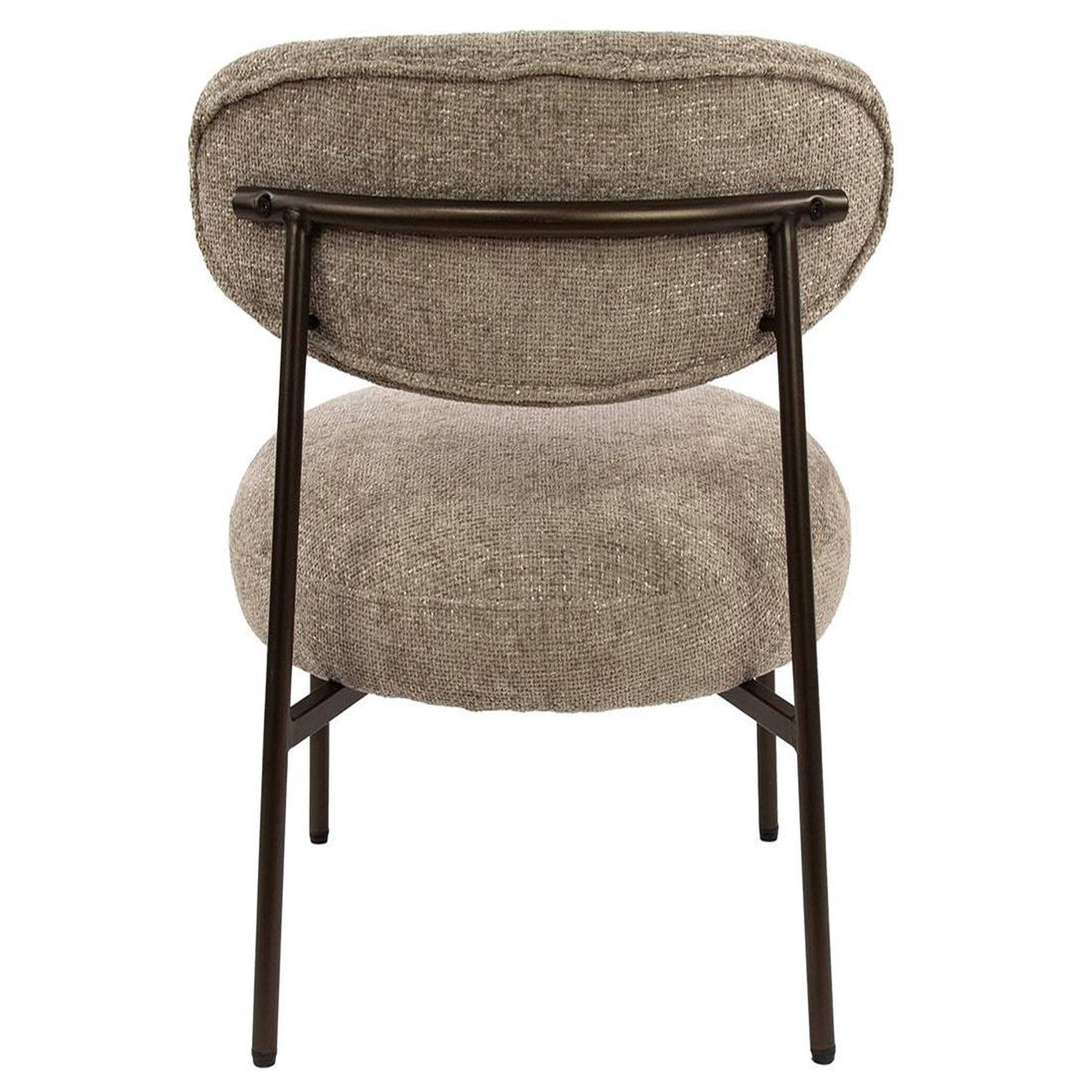 Voir la diapositive 4 : BEST MOBILIER Adelia - fauteuil - pieds en métal - en tissu texturé