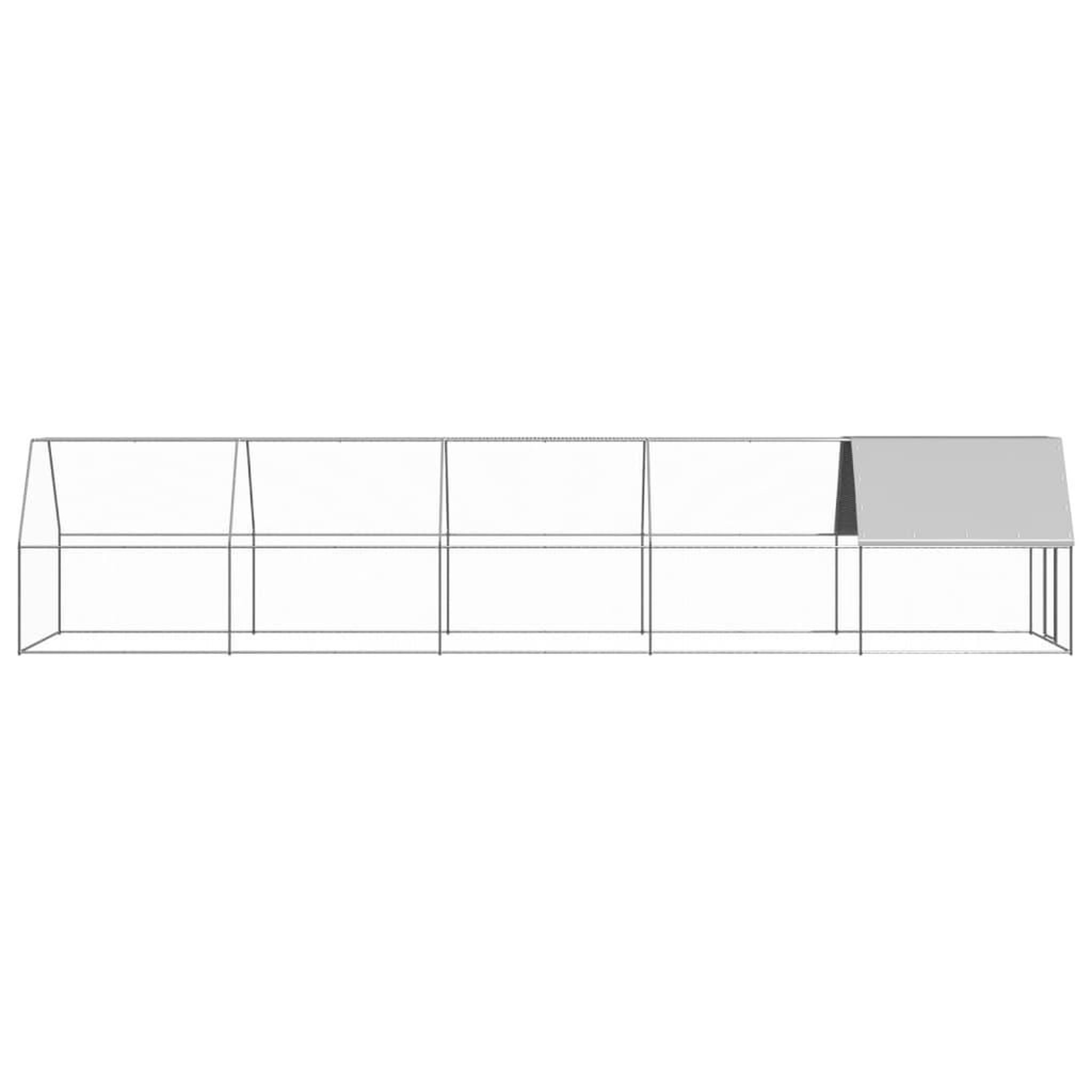 Voir la diapositive 3 : VIDAXL Poulailler d'exterieur 2x10x2 m Acier galvanise