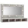 Voir la diapositive 3 : VIDAXL Armoire a miroir avec LED Gris beton 90x31,5x62 cm