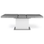 Voir la diapositive 3 : ID MARKET Table à manger extensible rectangle EDEN 6-10 personnes béton et blanc 160-200 cm
