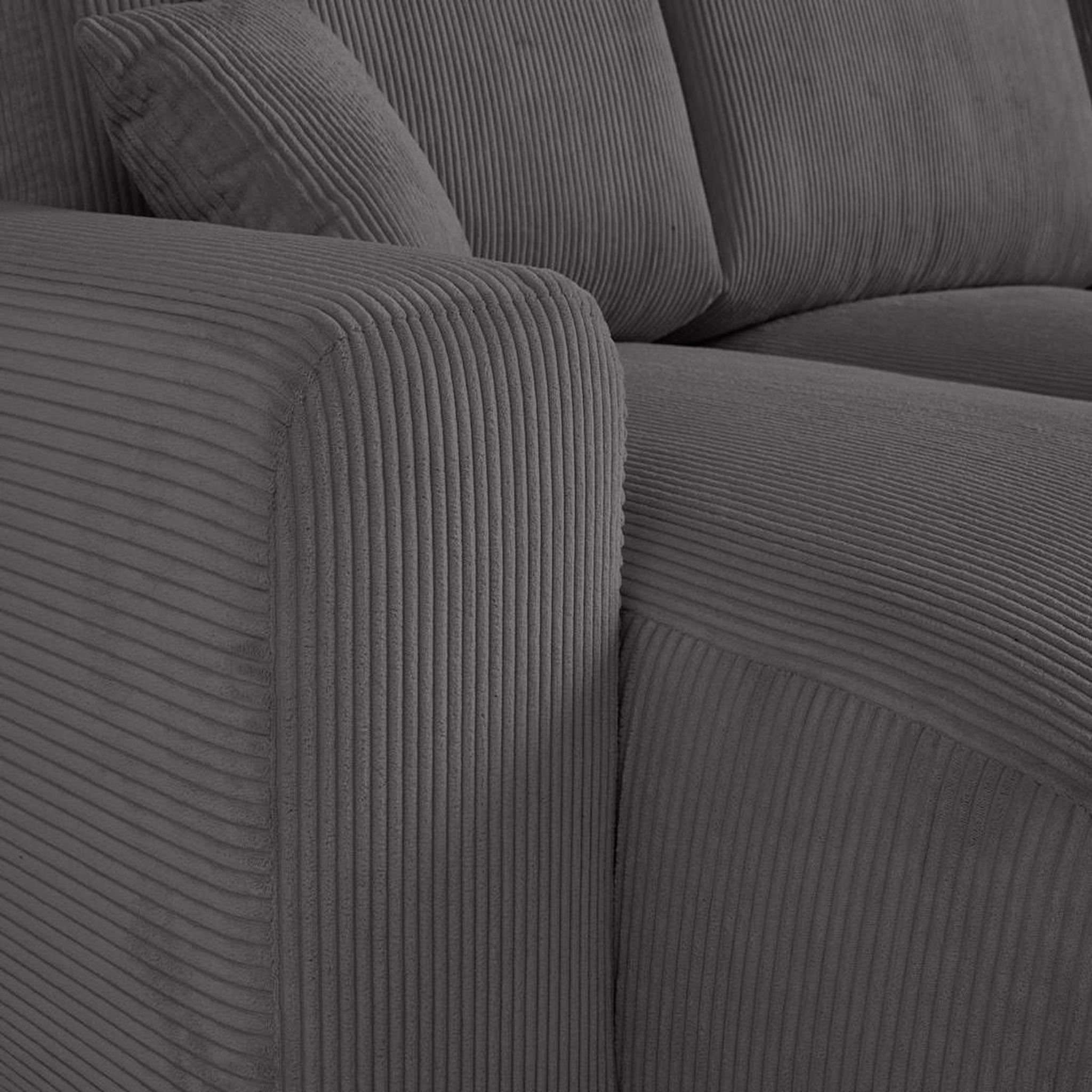 Voir la diapositive 5 : LISA DESIGN Garance - canapé panoramique en u - 7 places - en velours côtelé