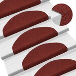 VIDAXL Tapis d'escalier auto-adhesif Poinçon aiguillete 15 pcs Rouge