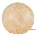 Paris Prix Lampe à Poser en Verre  Mélissa  18cm Beige