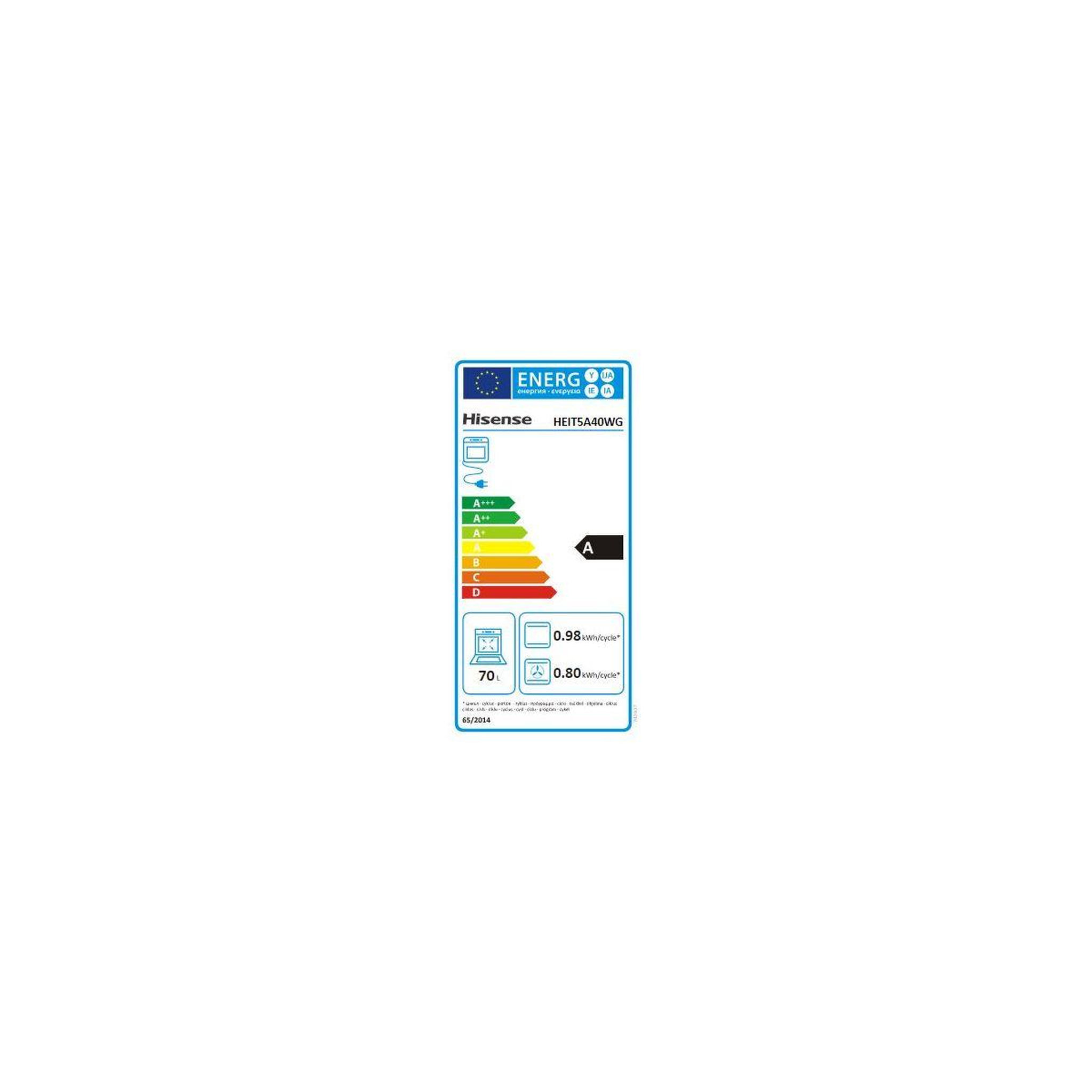 Voir la diapositive 6 : Hisense Cuisinière induction HEIT5A40WG