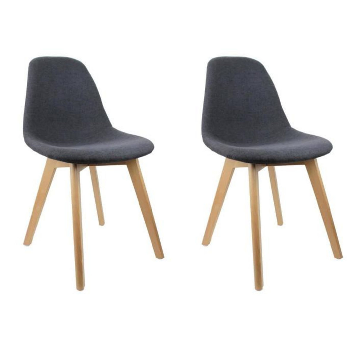Paris Prix Lot de 2 Chaises Scandinaves  Pilta  87cm Noir
