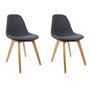 Voir la diapositive 1 : Paris Prix Lot de 2 Chaises Scandinaves  Pilta  87cm Noir