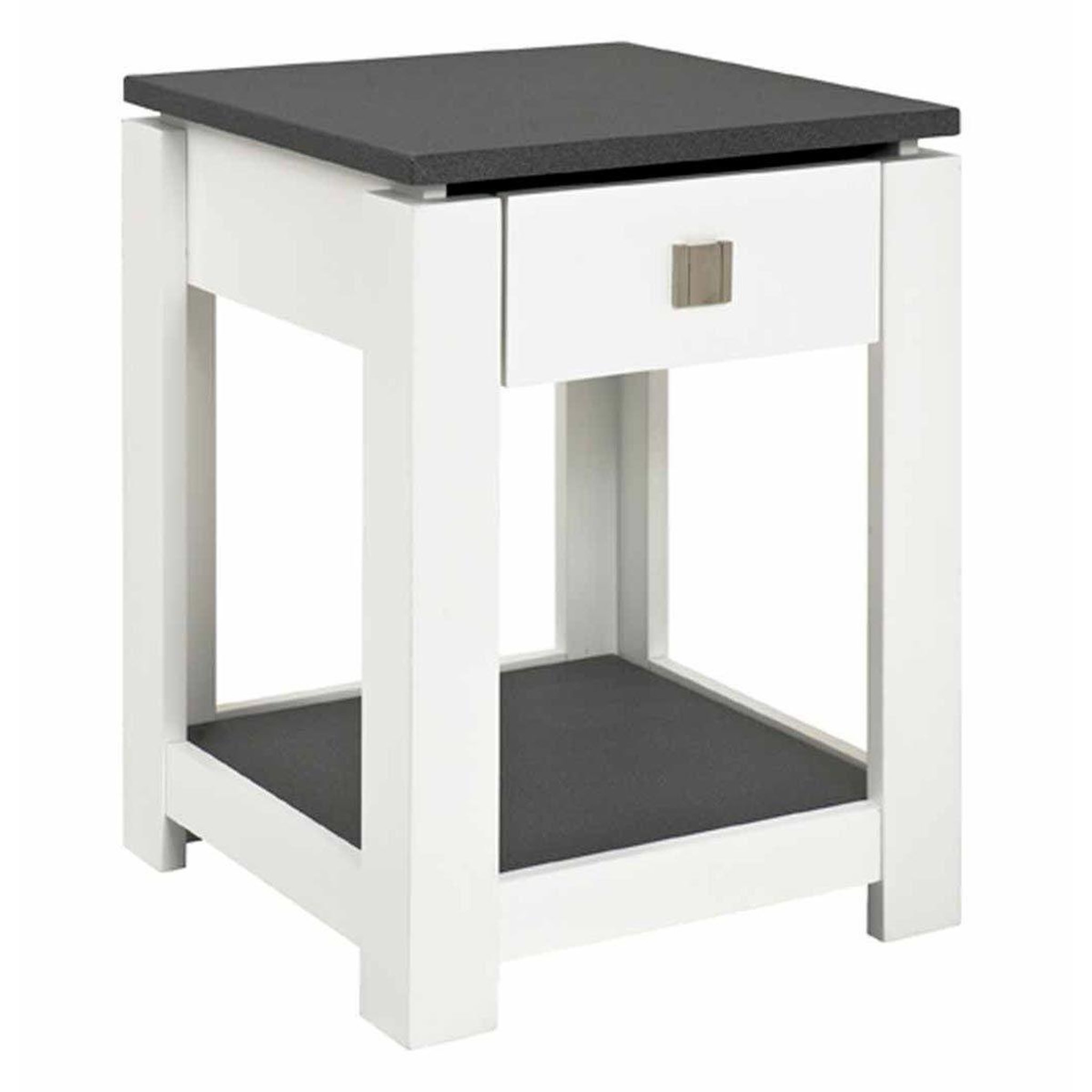 Paris Prix Console design 1 tiroir  granit  55cm blanc