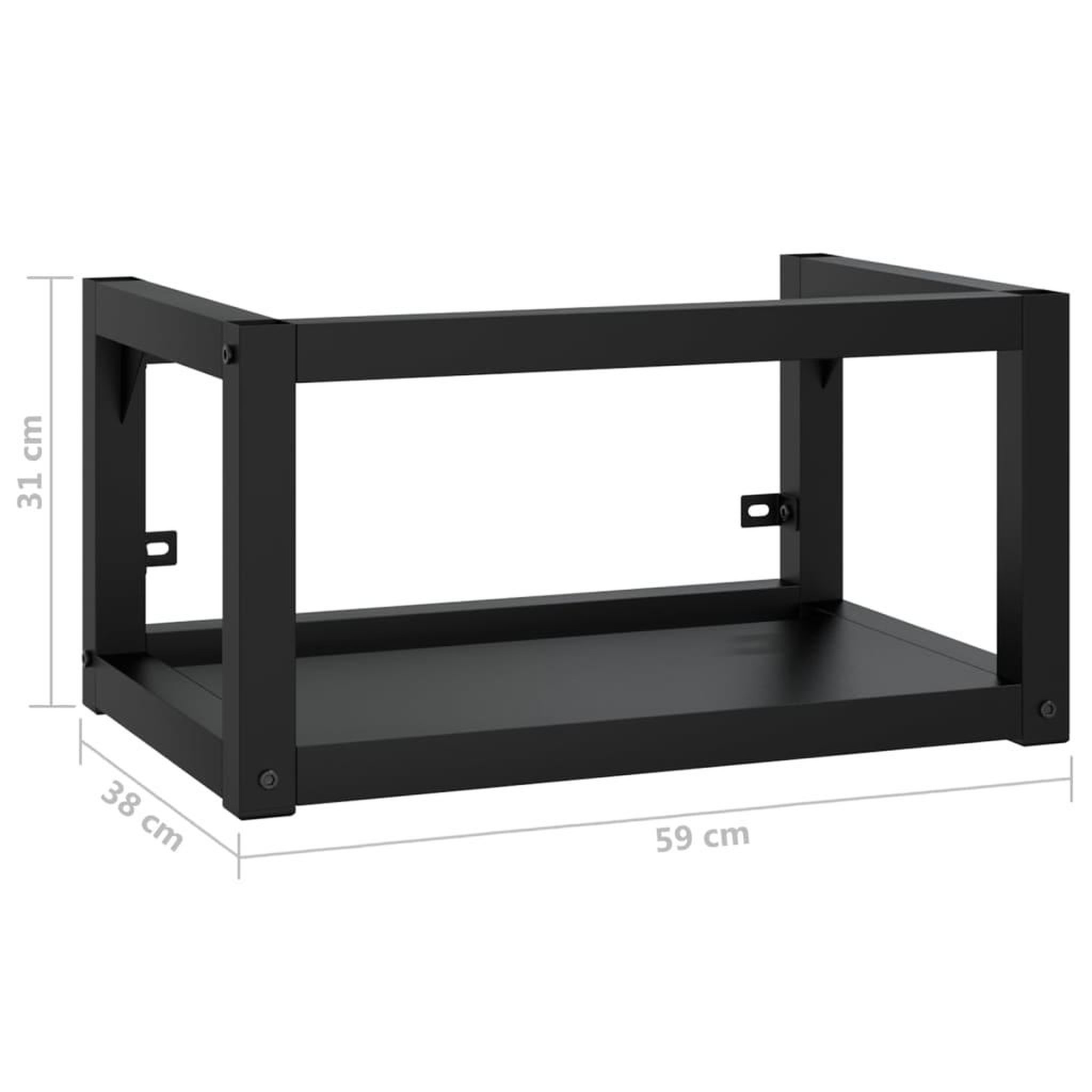 Voir la diapositive 6 : VIDAXL Cadre de lavabo de salle de bain mural Noir 59x38x31 cm Fer