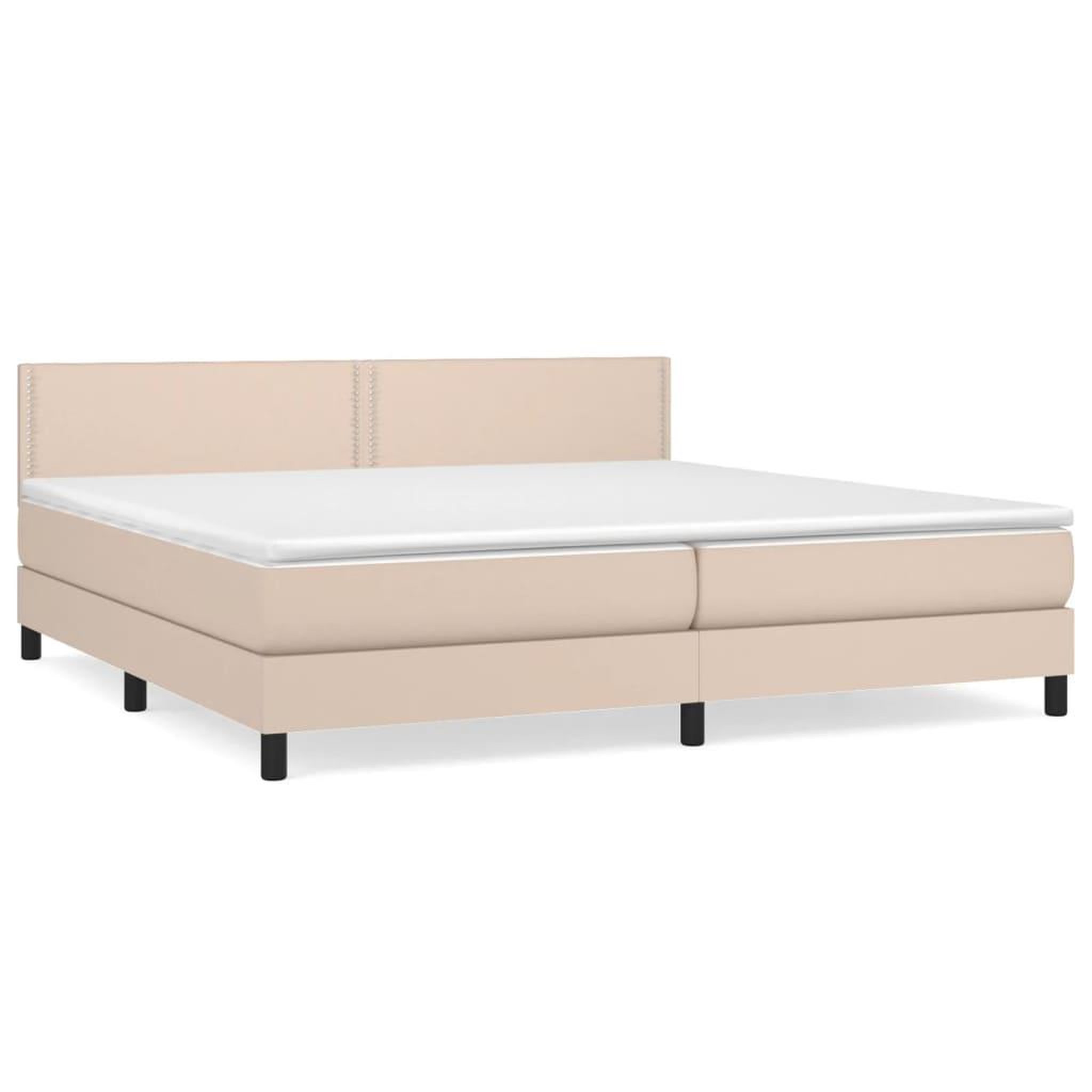 Voir la diapositive 2 : VIDAXL Sommier a lattes de lit avec matelas Cappuccino 200x200 cm