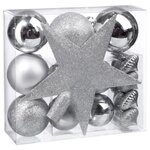 FEERIC LIGHT & CHRISTMAS Kit 18 Pièces Déco de Noël  Colorama  23cm Argent