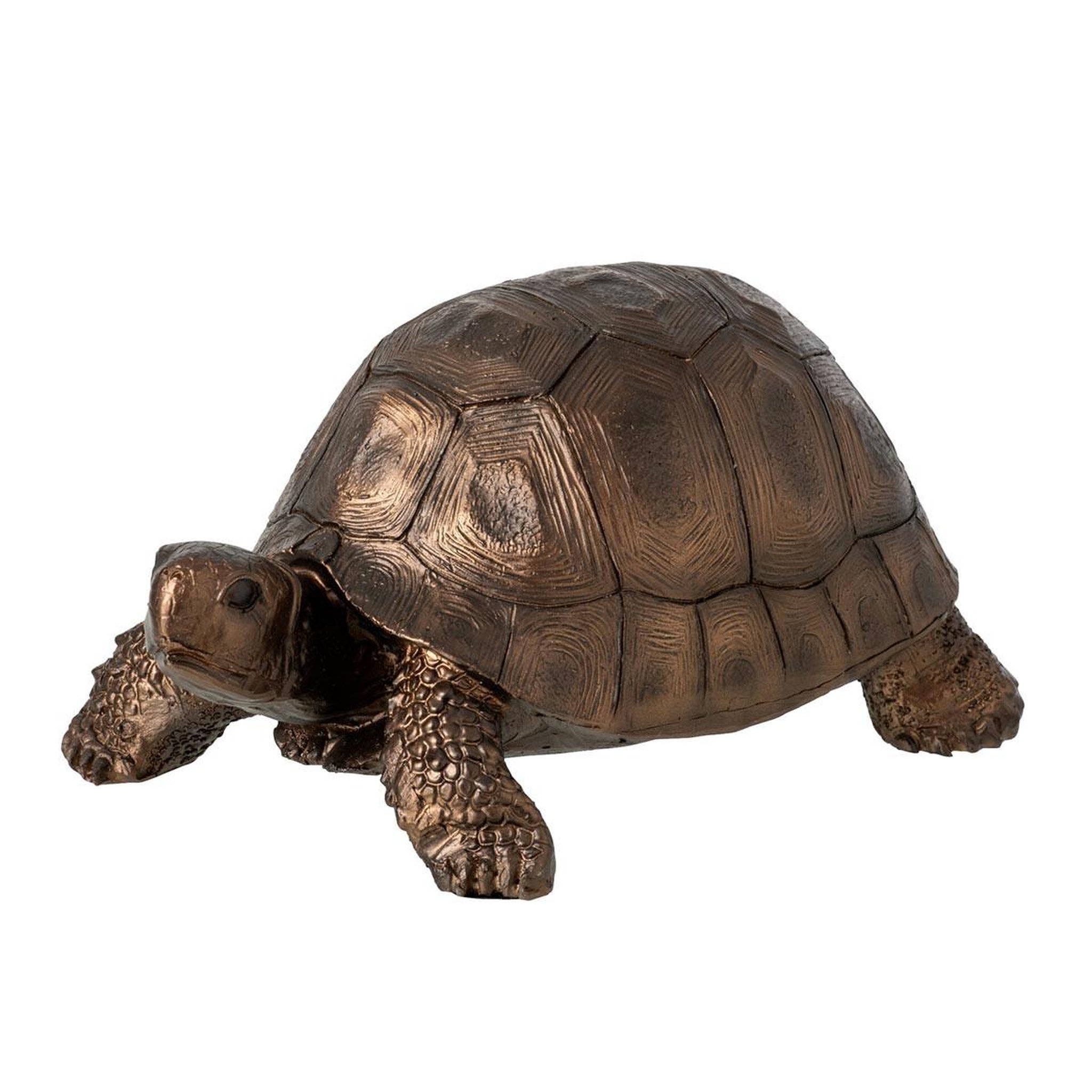 J-LINE Statuette déco tortue  rufus  20cm bronze