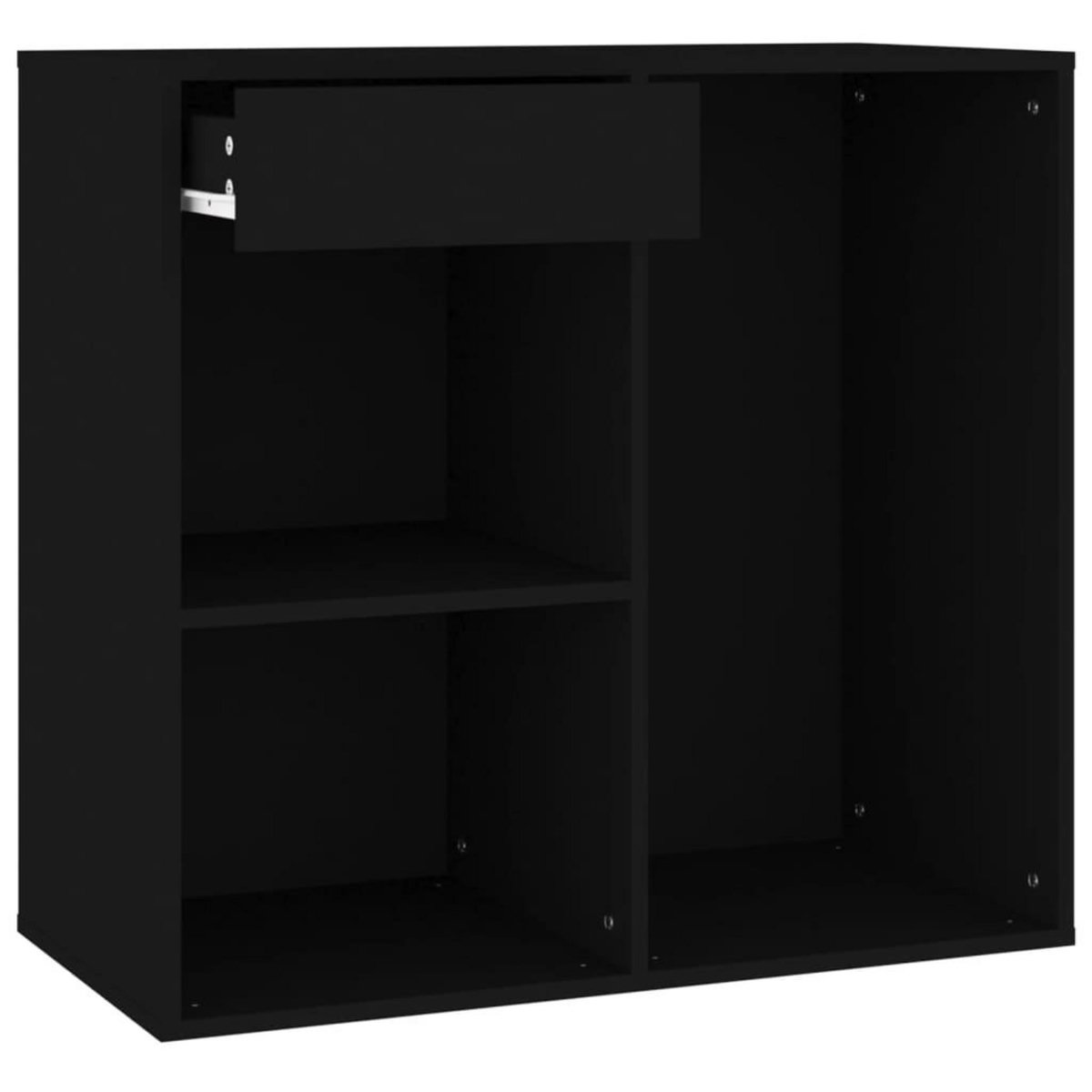 VIDAXL Armoire a cosmetiques noir 80x40x75 cm bois d'ingenierie