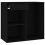Voir la diapositive 2 : VIDAXL Armoire a cosmetiques noir 80x40x75 cm bois d'ingenierie