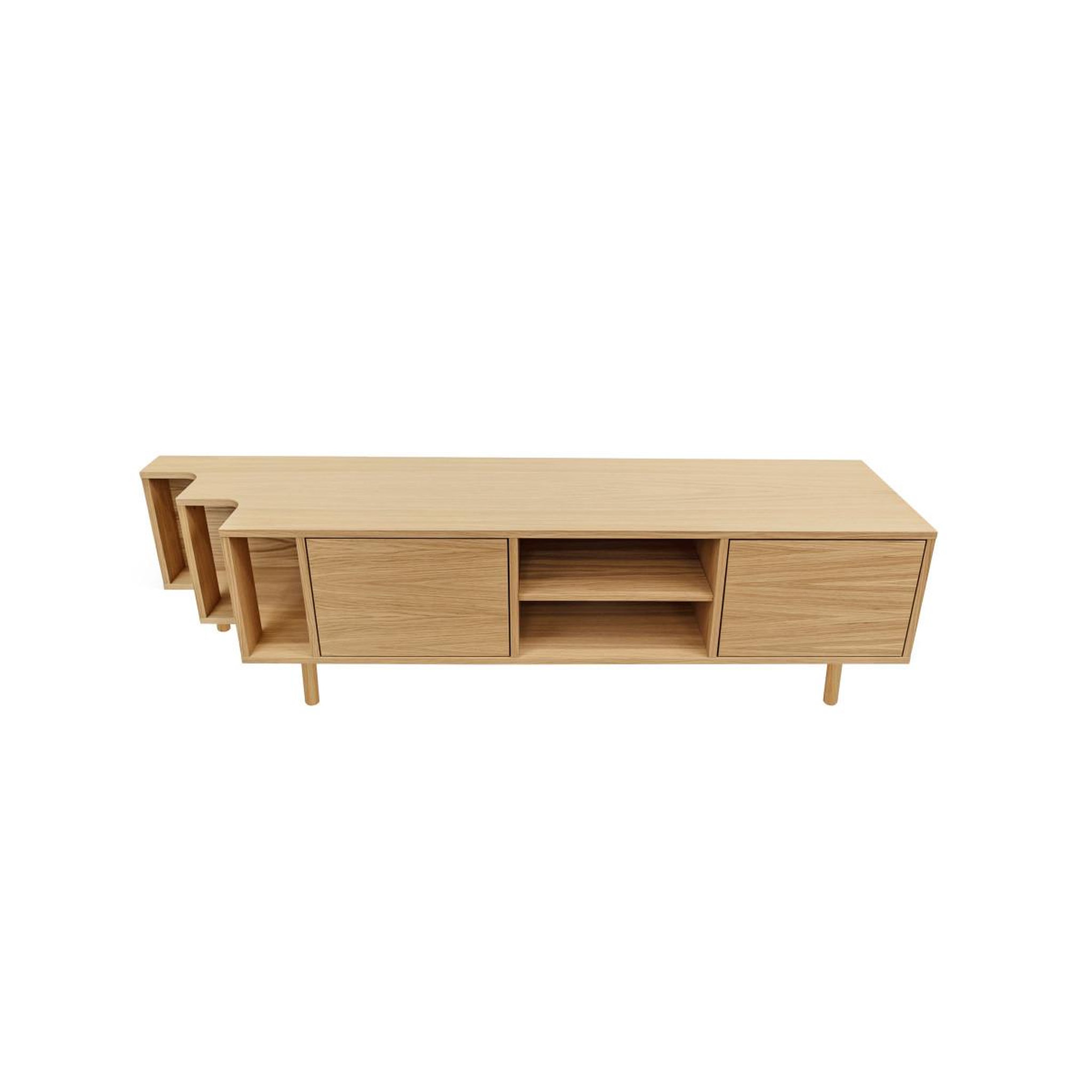 Voir la diapositive 4 : Paris Prix Meuble tv design 2 portes  shift  189cm chêne