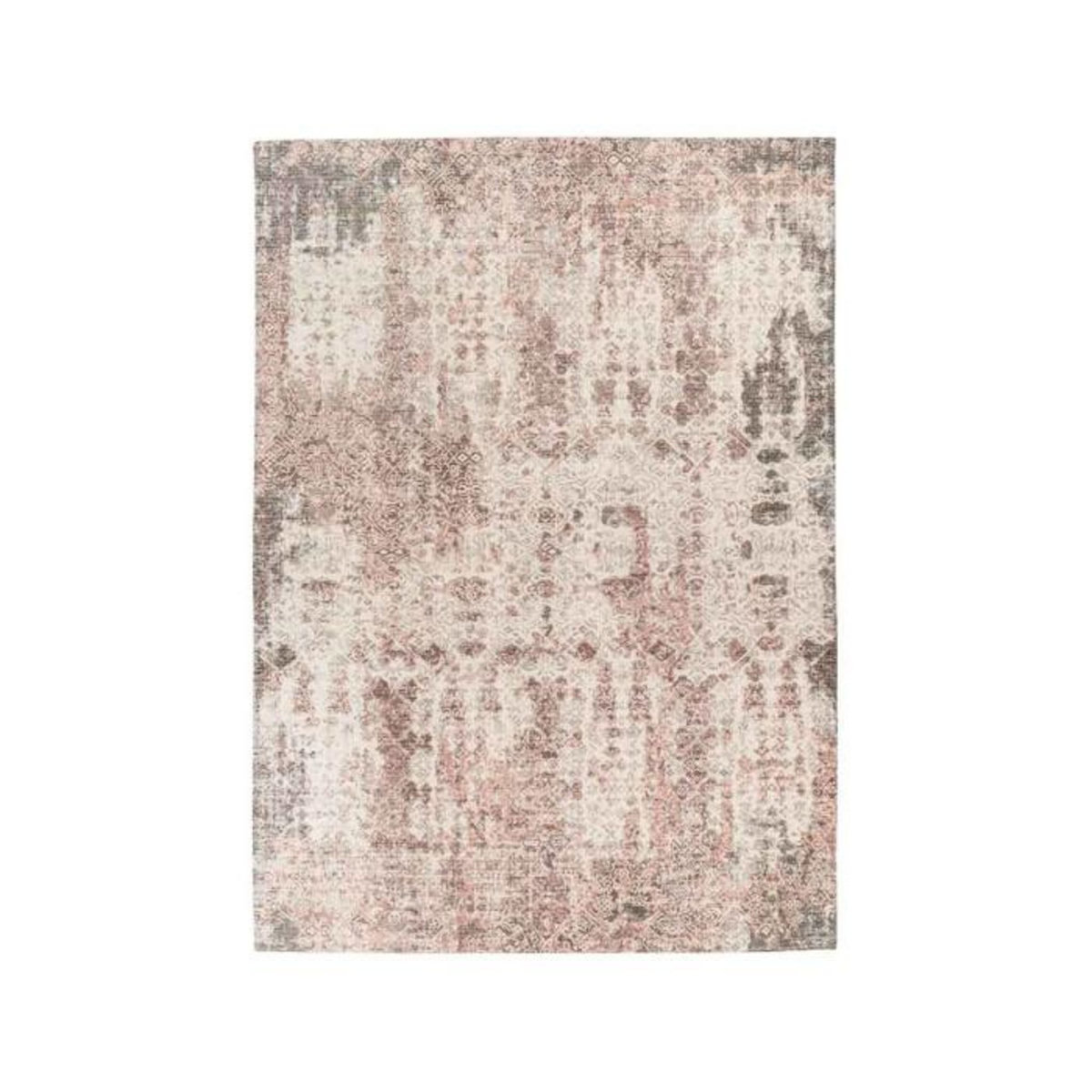 Paris Prix Tapis Tissé Imprimé Vintage Délavé  Percy  Rouge