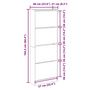 Voir la diapositive 6 : VIDAXL Armoire a chaussures chene fume 60x21x163,5 cm bois ingenierie