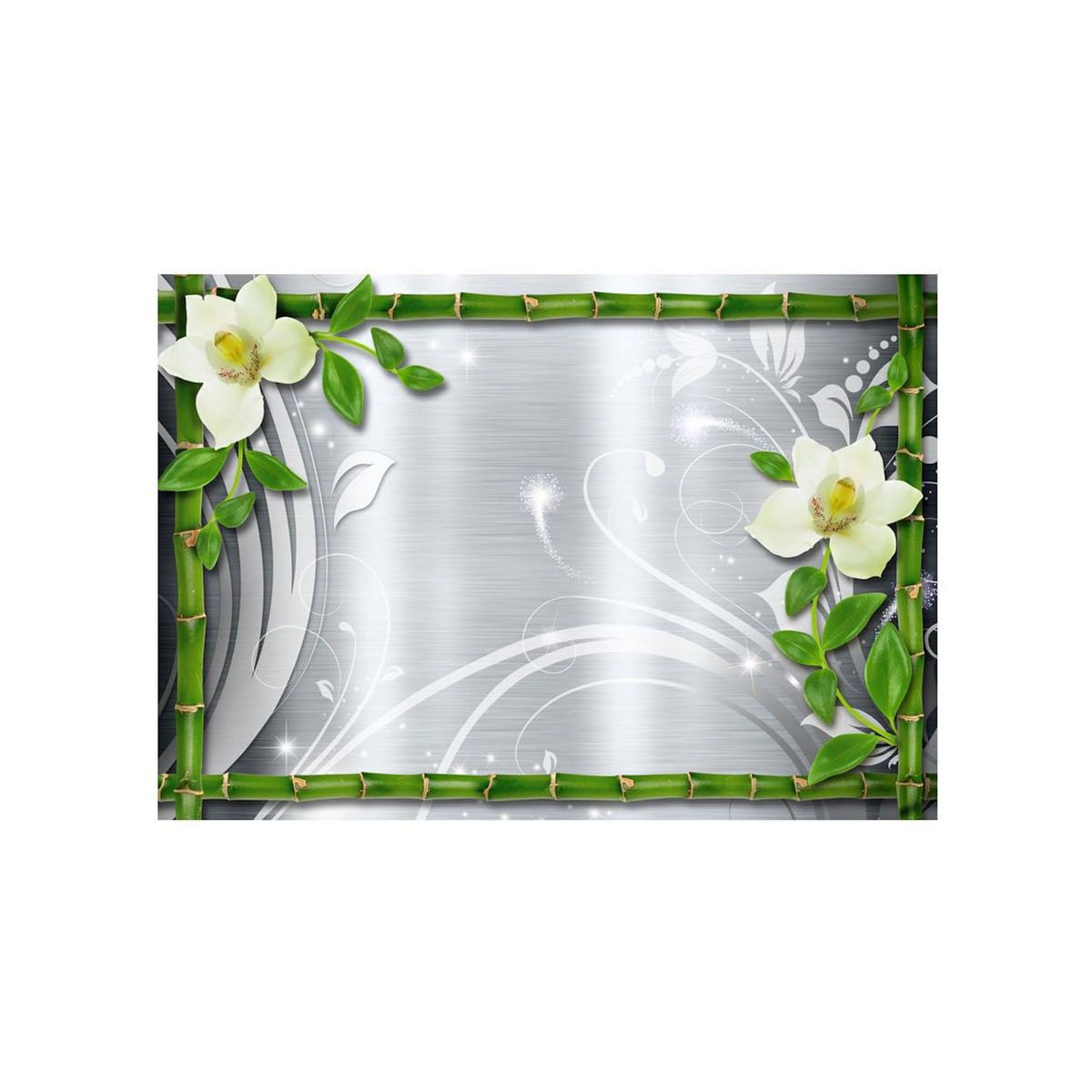 Paris Prix Papier Peint  Bamboo & Two Orchids